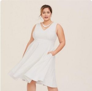 White Torrid skater dress size 24